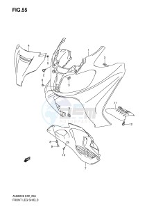 AN650 (E2) Burgman drawing FRONT LEG SHIELD (AN650AK6 K7)