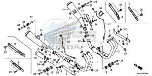 CB1100CAH UK - (E) drawing EXHAUST MUFFLER