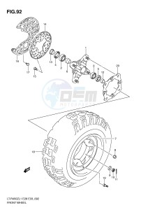 LT-R450 (E28-E33) drawing FRONT WHEEL (LT-R450ZL1 E28)