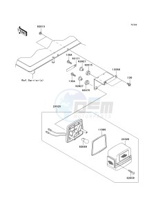 KAF 400 A [MULE 610 4X4] (A6F-AF) A7F drawing TAILLIGHT-- S- -