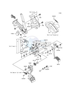 MULE PRO-DX KAF1000EGF EU drawing Brake Pedal