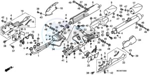 GL18009 BR / AB - (BR / AB) drawing EXHAUST MUFFLER (GL1800-B R)