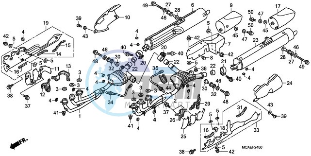 EXHAUST MUFFLER (GL1800-B R)