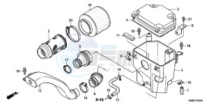 TRX250TEB drawing AIR CLEANER