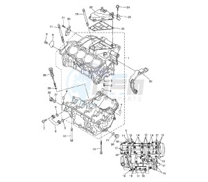 YZF R6 50TH 600 drawing CRANKCASE