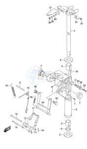 DF 9.9B drawing Swivel Bracket Remote Control