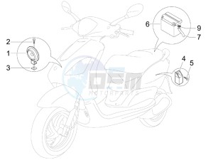 Zip & Zip 100 drawing Remote control switches - Battery - Horn