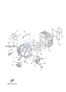 TT-R110E (B516 B517 B518 B518) drawing CYLINDER HEAD