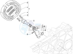 Liberty 50 4T PTT (B-NL) drawing Rear brake - Brake jaw