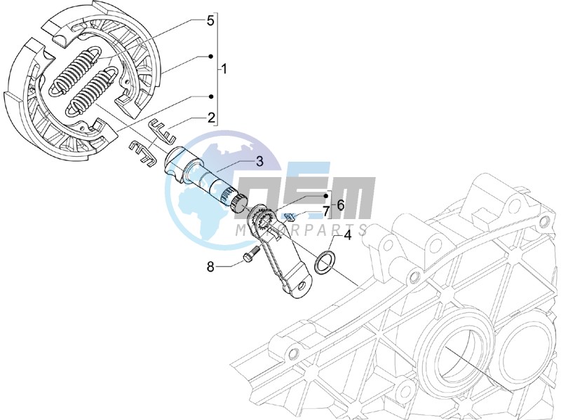 Rear brake - Brake jaw