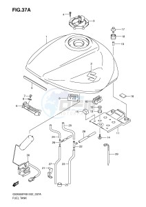 GSX650F (E2) Katana drawing FUEL TANK (MODEL K9)