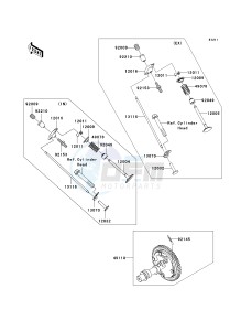 KAF 400 B [MULE 600] (B6F-B9F) B8F drawing VALVE-- S- -_CAMSHAFT-- S- -