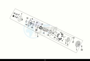 FIDDLE II 50 (AF05W5-EU) (E5) (M1) drawing DRIVENPULLEYASSY