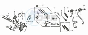 GTS250 INJECTION drawing CENTRAL STAND / SIDE STAND