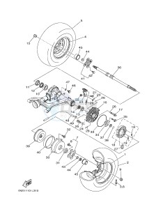 YFM350A YFM35GTXH GRIZZLY 350 2WD (B149) drawing REAR WHEEL