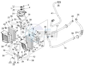 GT 250 ie 60 deg (Euro 3) drawing Cooling system