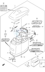 DF 250 drawing Engine Cover (Black)