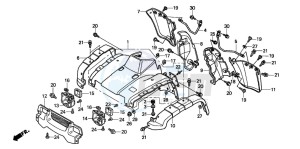 TRX450FM drawing FRONT FENDER (TRX450FM)