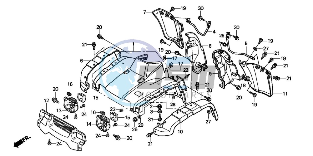 FRONT FENDER (TRX450FM)