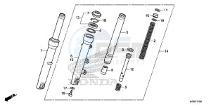 SH125E SH125 E drawing FRONT FORK