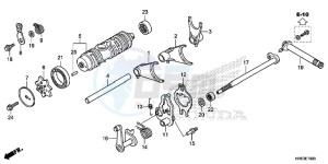 TRX500FM6F TRX500FM Australia - (U) drawing GEARSHIFT FORK