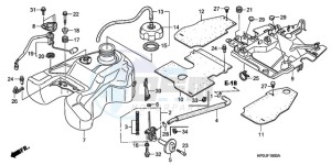 TRX500FM9 Australia - (U) drawing FUEL TANK