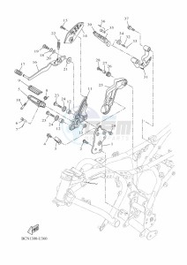 XSR700 MTM690D-U (BJY1) drawing STAND & FOOTREST 2