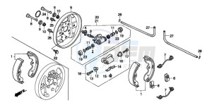 TRX300FW FOURTRAX 300 4X4 drawing FRONT BRAKE PANEL (TRX300)