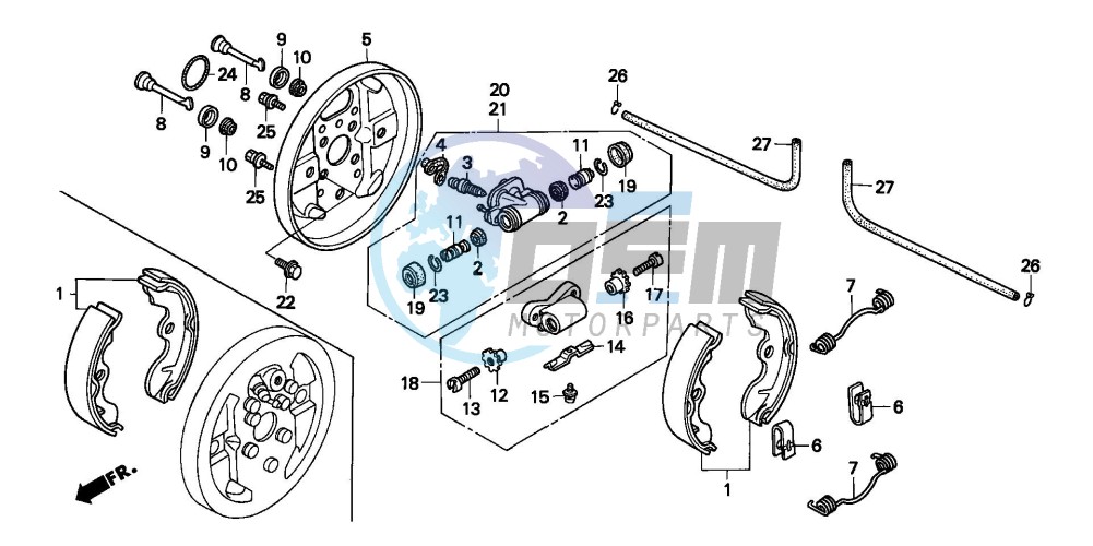 FRONT BRAKE PANEL (TRX300)