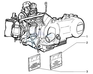 Beverly 125 drawing Engine