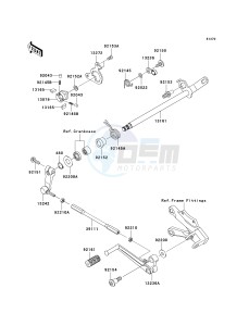 ZX 1000 E [NINJA ZX-10R] (E8F-E9FA) 0E9FA drawing GEAR CHANGE MECHANISM