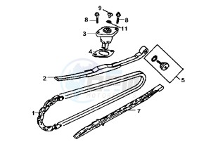 SUPER DUKE - 125 cc drawing CAM CHAIN