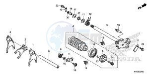 CBR600RAD CBR600RR ABS UK - (E) drawing GEARSHIFT DRUM