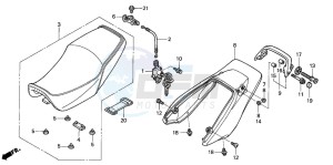 CB1300 CB1300SUPER FOUR drawing SEAT/REAR COWL