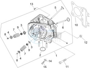 Liberty 50 4t Sport drawing Cilinder head unit - Valve