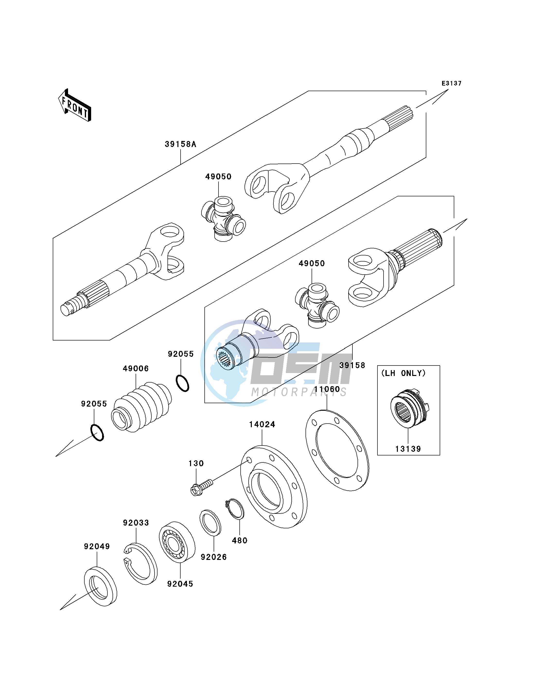 DRIVE SHAFT-REAR