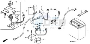 TRX500FPMB drawing BATTERY