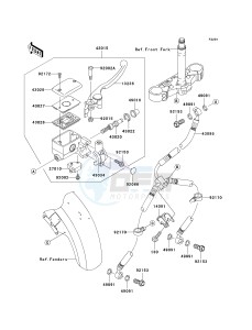 VN 1600 B [VULCAN 1600 MEAN STREAK] (B6F-B8FA) B7F drawing FRONT MASTER CYLINDER