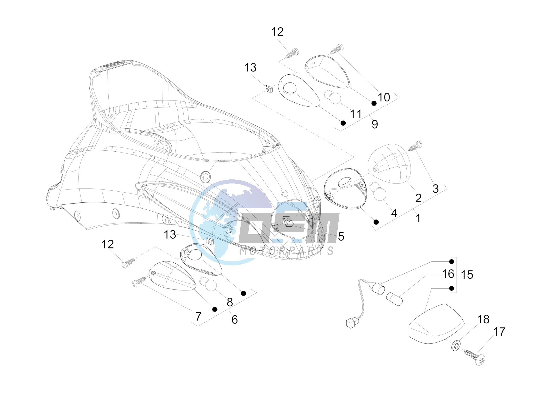 Rear headlamps - Turn signal lamps