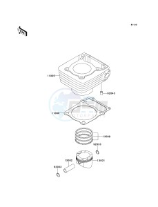 KL 250 G [SUPER SHERPA] (G9F) G9F drawing CYLINDER_PISTON-- S- -