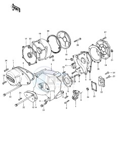 Z1 A [Z1-Z1A] 900 drawing ENGINE COVERS