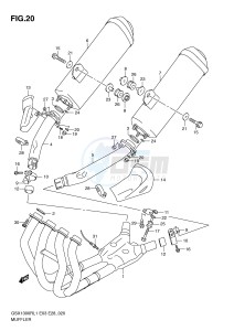 GSX1300R (E3-E28) Hayabusa drawing MUFFLER