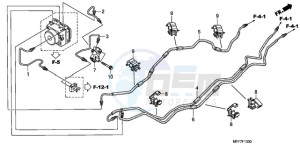 XL700VA9 France - (F / ABS CMF) drawing BRAKE LINES/PCV. (ABS)