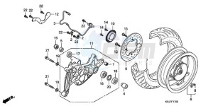 FES1259 France - (F / CMF) drawing REAR WHEEL