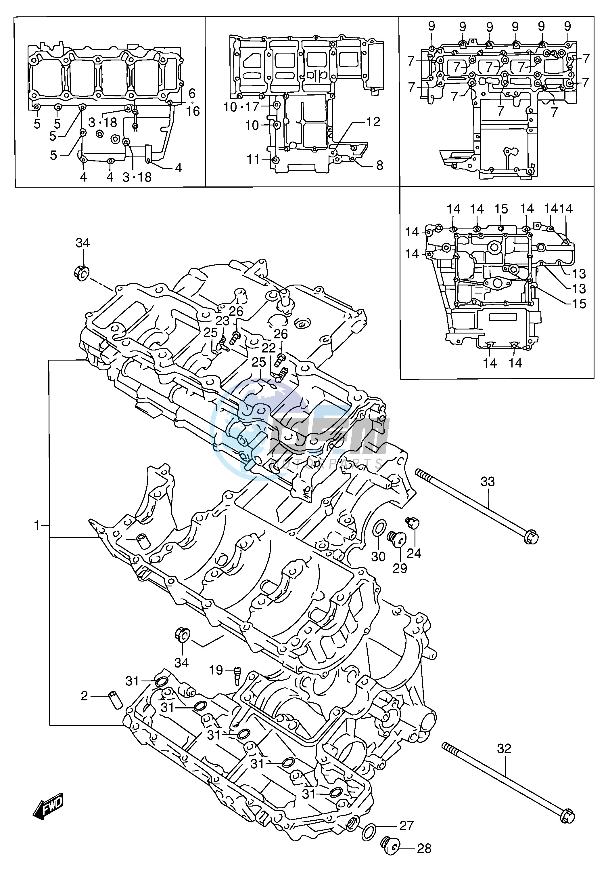 CRANKCASE (MODEL T V)