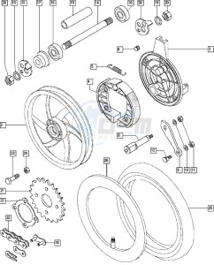 QUADRO_E-START_25-45kmh_K8-L0 50 K8-L0 drawing Rear wheel II