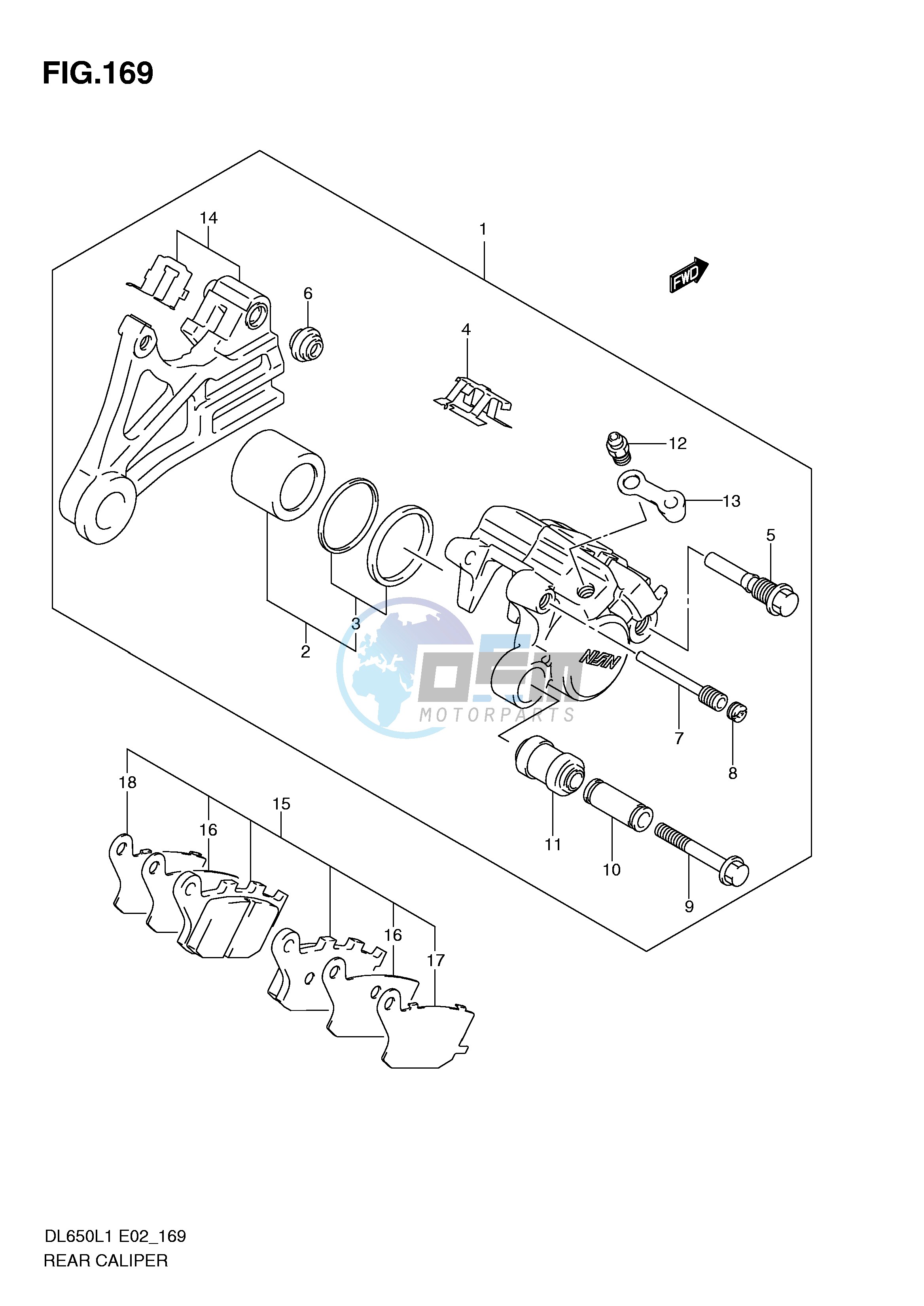 REAR CALIPER (DL650L1 E2)