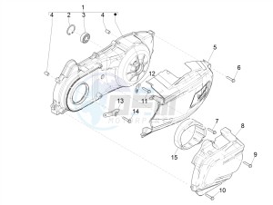 GTV 300 HPE SEI GIORNI IE E4 ABS (APAC) drawing Crankcase cover - Crankcase cooling