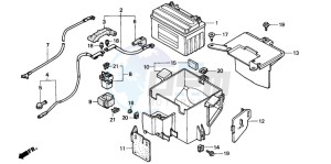 CBR600F3 drawing BATTERY