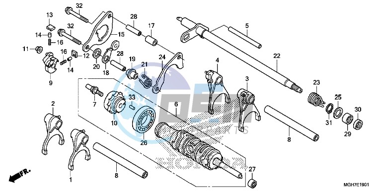 GEARSHIFT DRUM (VFR1200XD/ XDA/ XDL/ XDS)